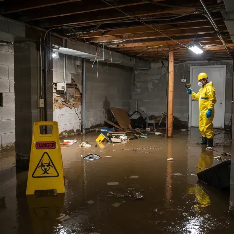 Flooded Basement Electrical Hazard in Sauk Village, IL Property