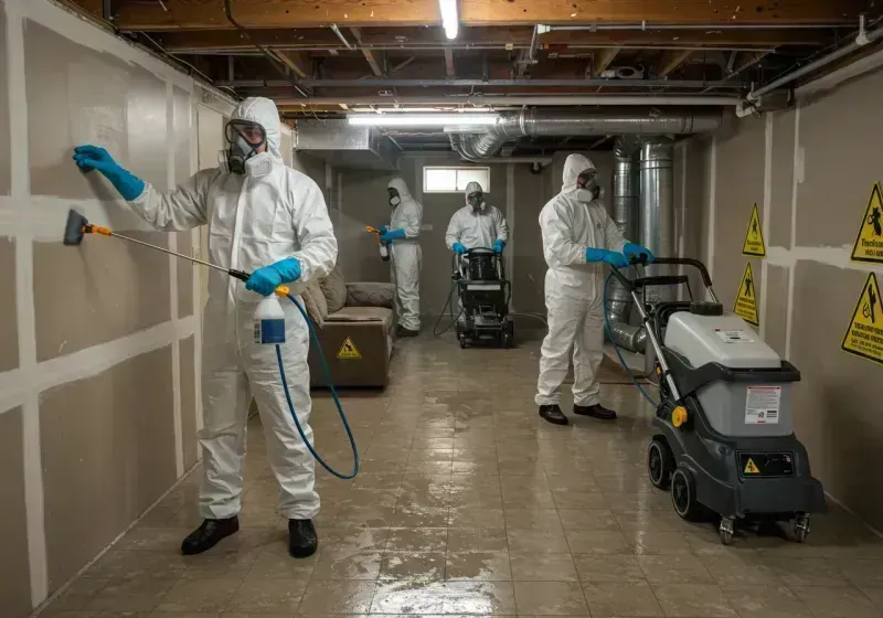 Basement Moisture Removal and Structural Drying process in Sauk Village, IL